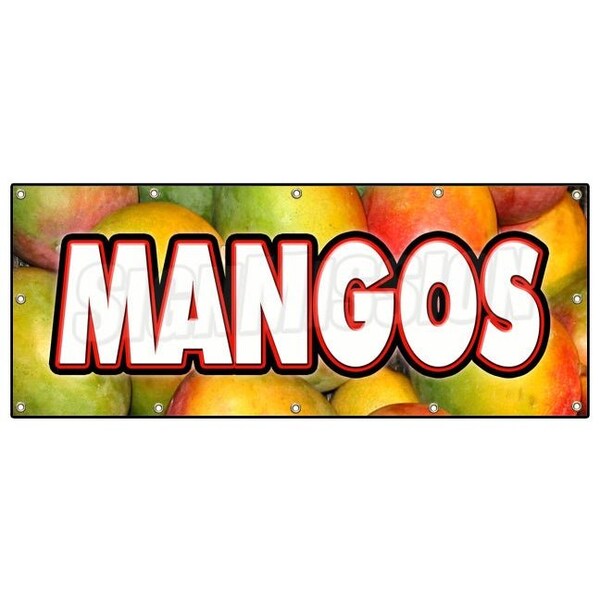 Signmission MANGOS BANNER SIGN tropical fruit stand farm produce farm market juice B-120 Mangos - main